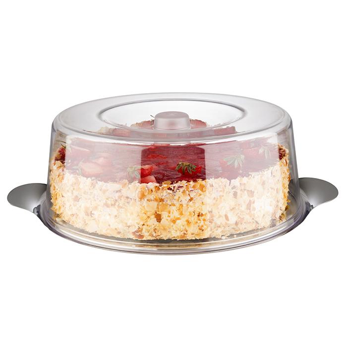 BANDEJA TARTA INOX 30CM CON CAMPANA